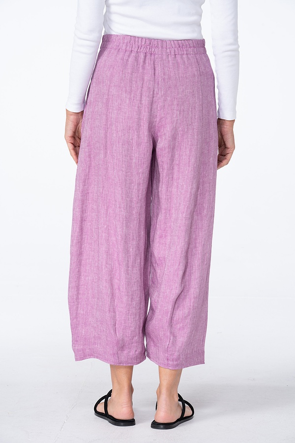 Trousers 545 - Pure Linen Two-tone Herringbone - 370PURPLE - 10250110152