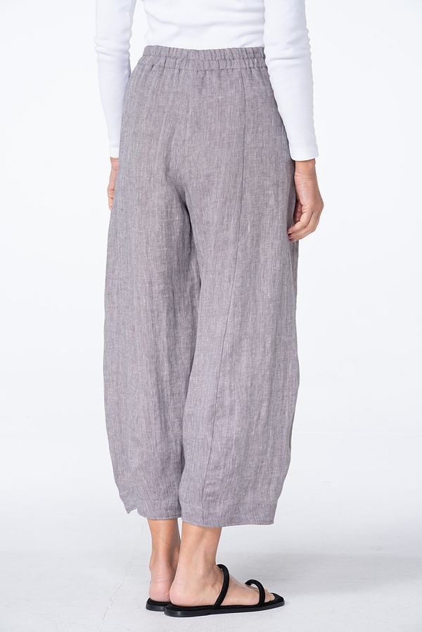 Trousers 545 - Pure Linen Two-tone Herringbone - 880METAL - 10250110152