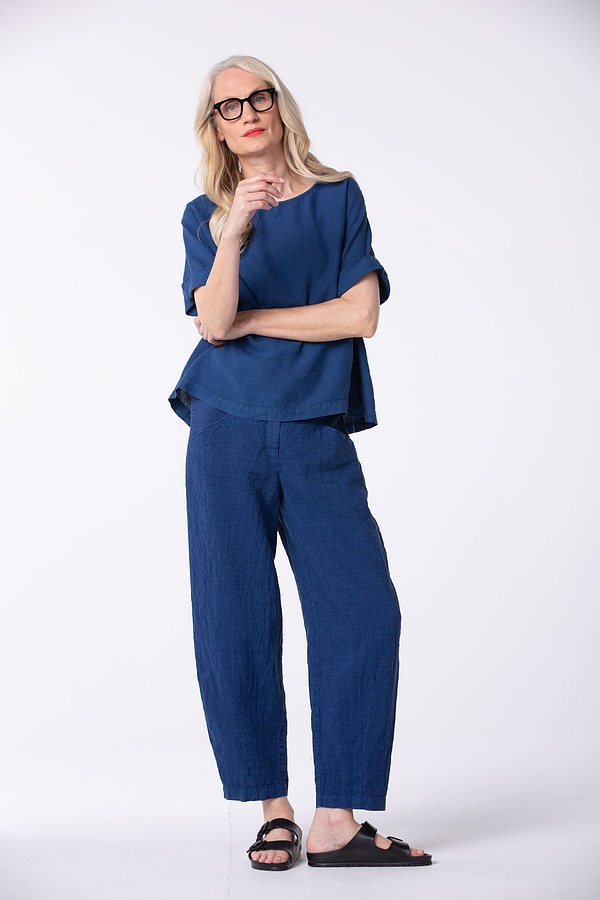 Trousers Kugge / 100 % Linen 460AZURE